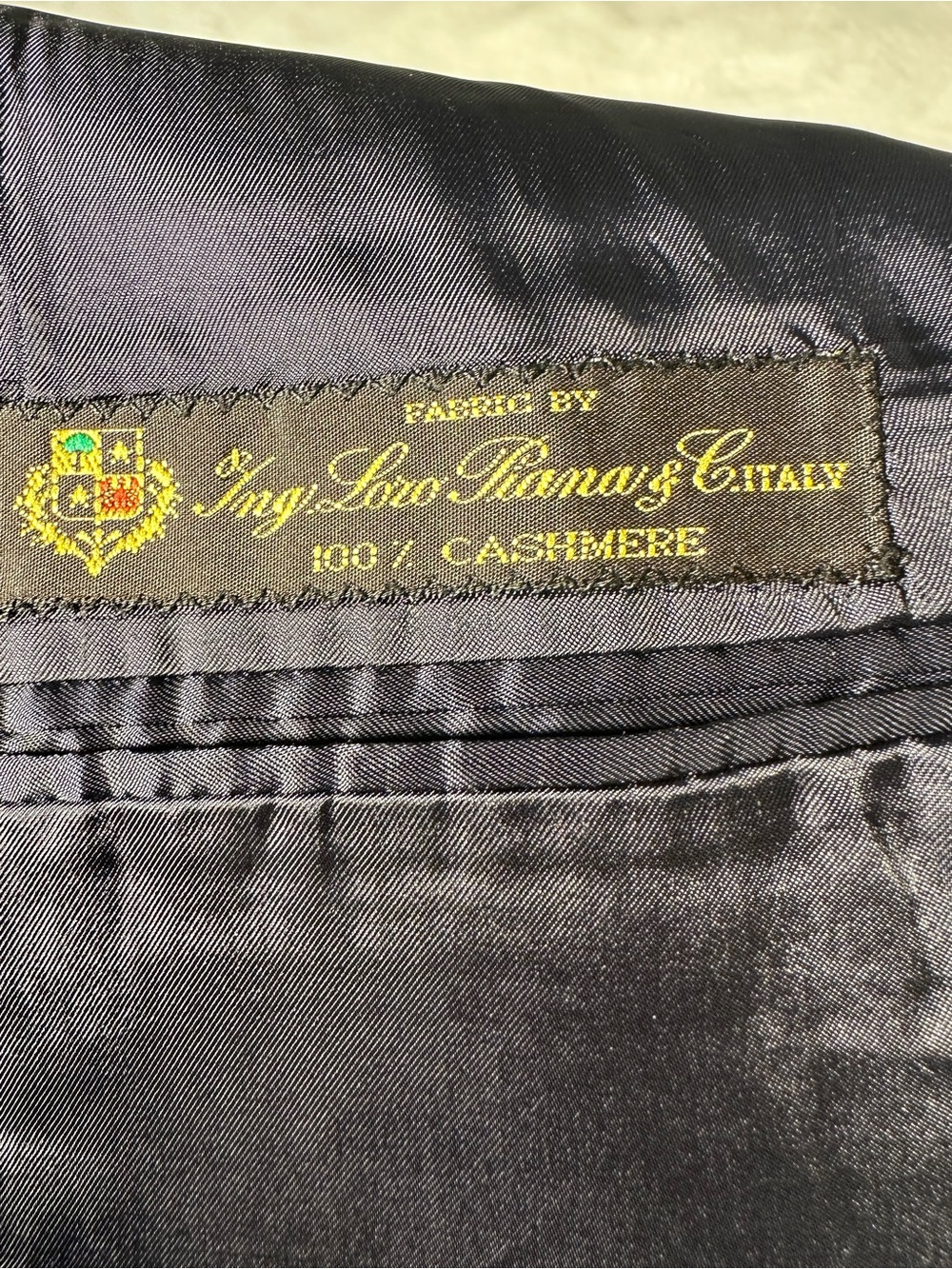 Brooks Brothers Men's Cashmere Blazer Loro Piania Italy Size 44L Navy Blue